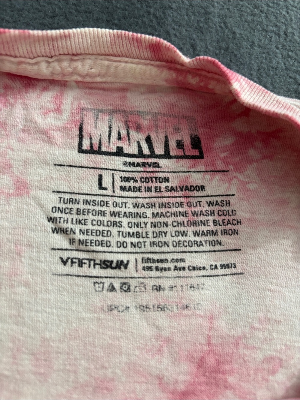 Marvel Avengers Tie Dye Graphic T Shirt Black Widow Hulk Iron Man Large - Picture 6 of 7